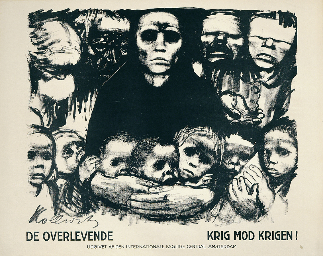 Käthe Kollwitz, The Survivors, 1923, chalk and brush lithograph, scraping needle (transfer), Kn 197 II b 2, Cologne Kollwitz Collection © Käthe Kollwitz Museum Köln