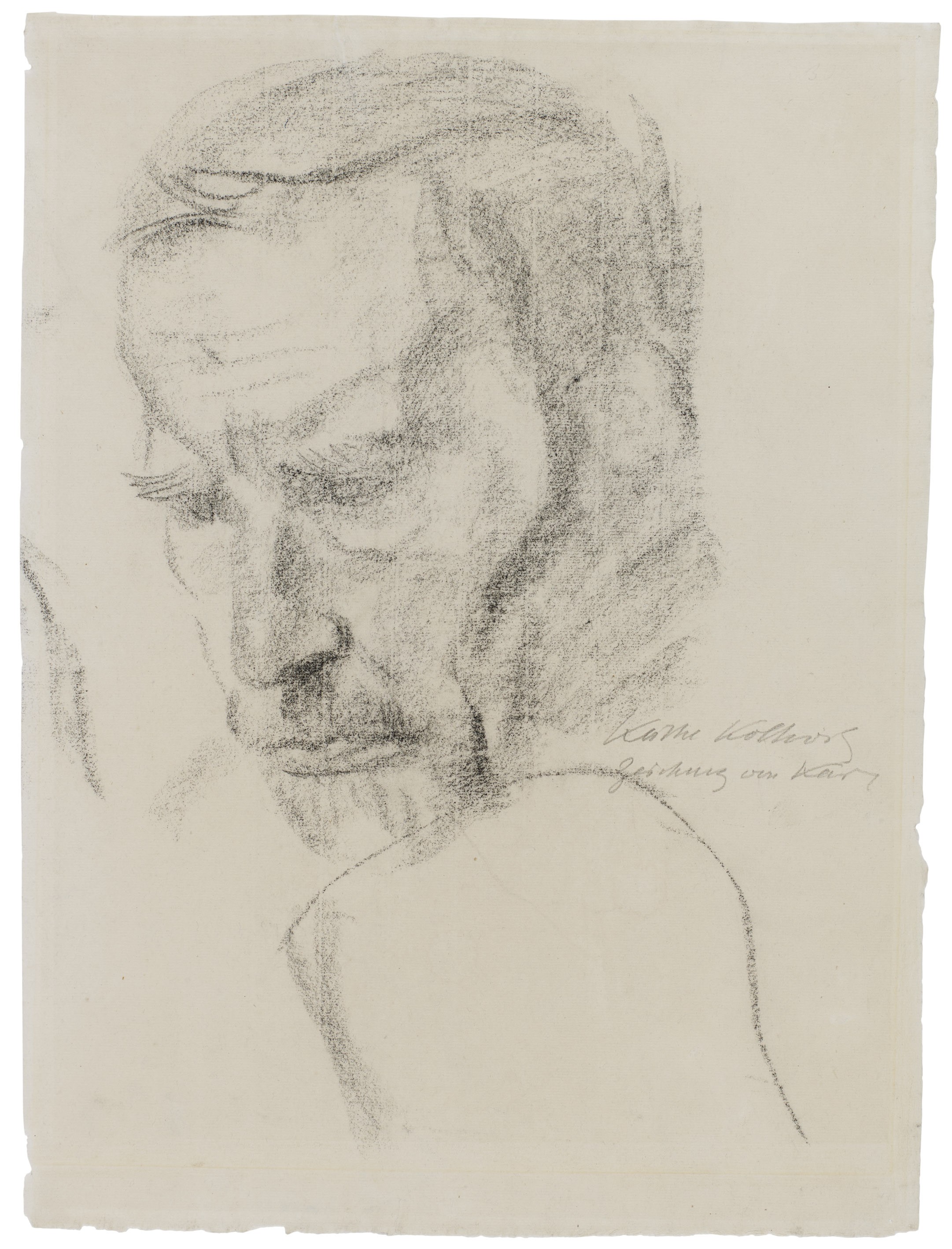 Käthe Kollwitz, Dr. Karl Kollwitz, um 1938/39, schwarze Kreide auf Ingres-Papier, 460 x 336 mm, NT 1280, Kollwitz Museum Köln, Inv. Nr. 70200/00014.