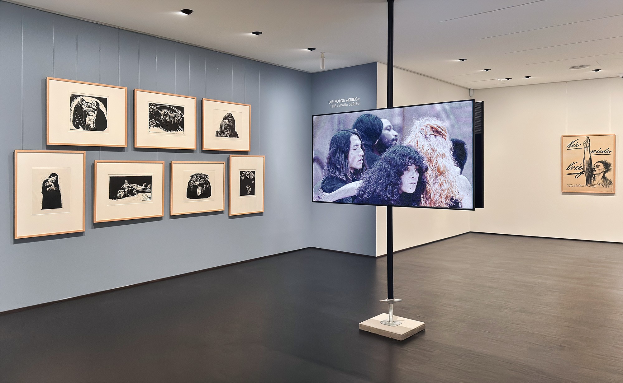 Isaac Chong Wai, The Mothers, 2022, 2 channel video & sound, 14 min, Edition 2/5 + 2 AP, Installation entitled »Bildstörung #1« in the exhibition »KOLLWITZ NEU SEHEN« © Kollwitz Museum Köln, ph: Christian Nitz 2026
