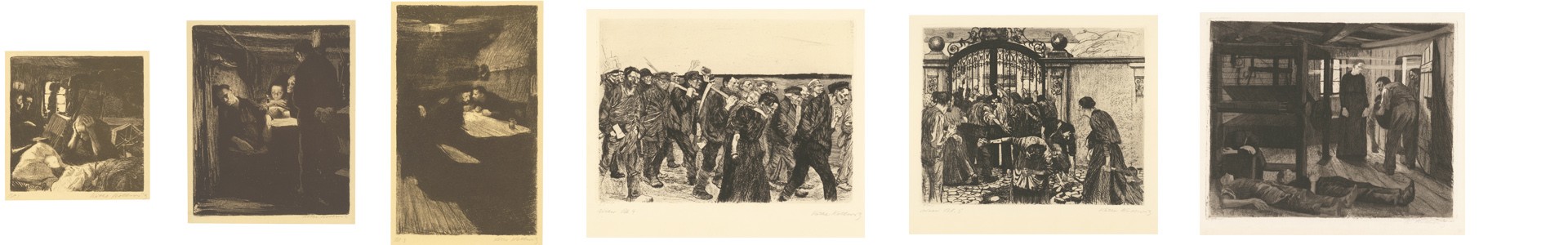 Cycle »A Weavers’ Revolt«, 1893-1897, Kollwitz Museum Köln