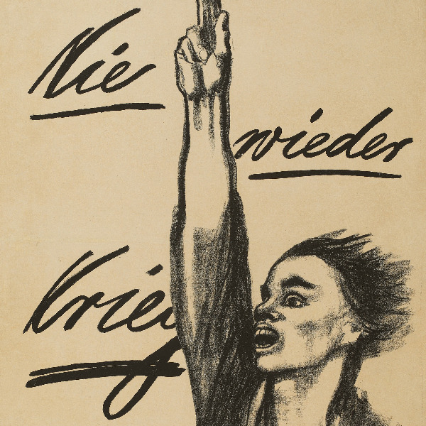 Käthe Kollwitz,  Plakat »Never Again War«, 1924, crayon and brush lithograph (transfer), 940 x 685 mm, Kn 205 III b, Kollwitz Museum Köln, Inv. Nr. 70300/88018.