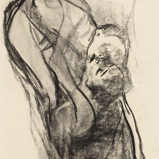 Käthe Kollwitz, Farewell, 1910, charcoal, blotted, on Ingres paper, 632 x 458 mm, NT 616, Cologne Kollwitz Collection © Käthe Kollwitz Museum Köln, Inv. Nr. 70200/84009.