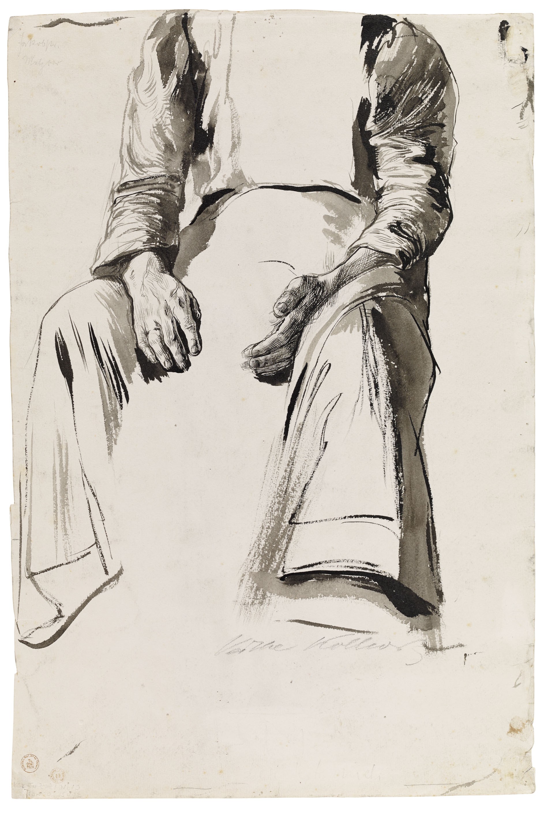 Käthe Kollwitz, Seated Woman, 1900, pen and brush in ink, 513 x 340 mm, NT 161, Kollwitz Museum Köln, Inv. Nr. 70200/85002.