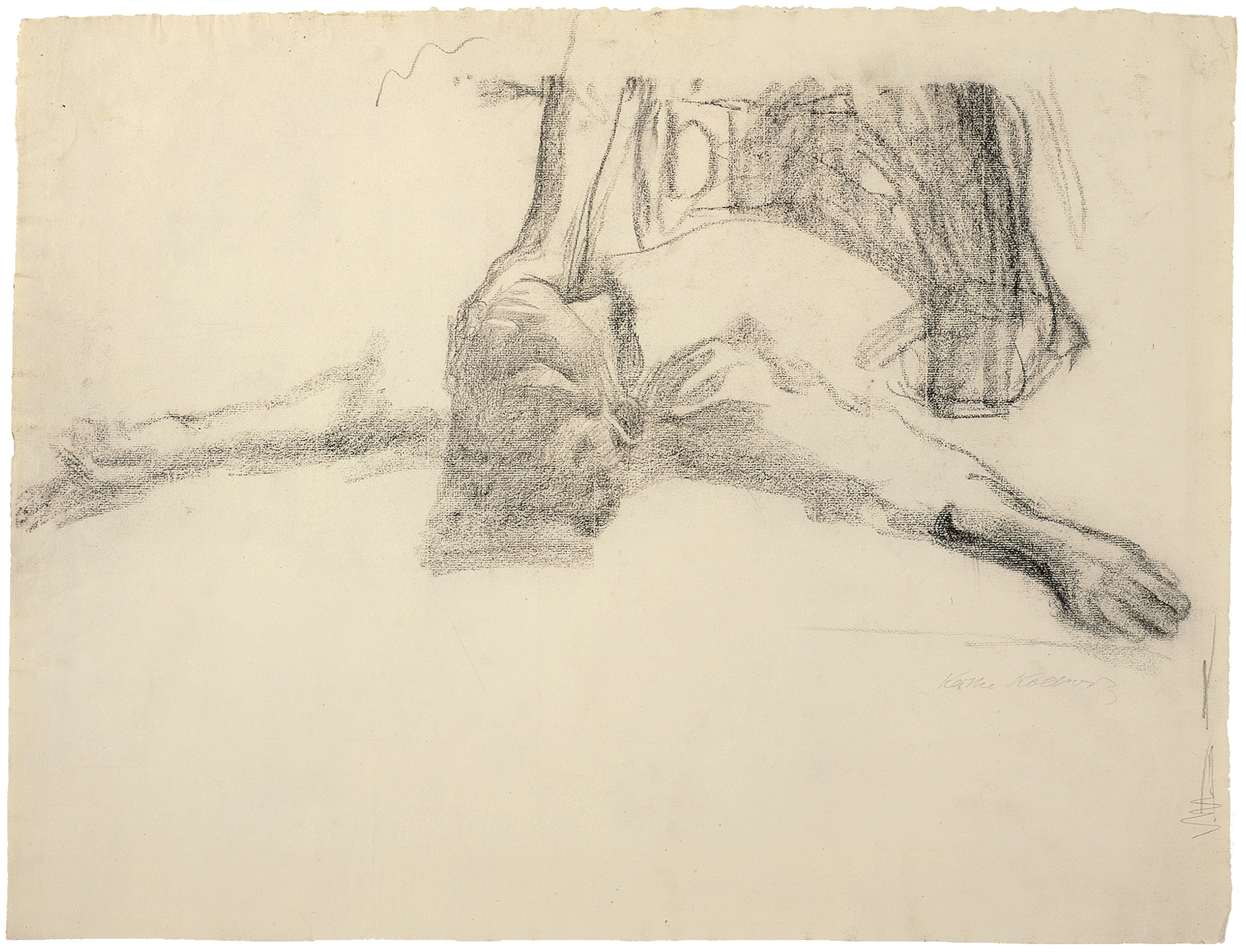 Käthe Kollwitz, Dead Boy, 1907, charcoal on white Ingres paper, 470 x 624 mm, NT 413, Kollwitz Museum Köln, Inv. Nr. 70200/84005.
