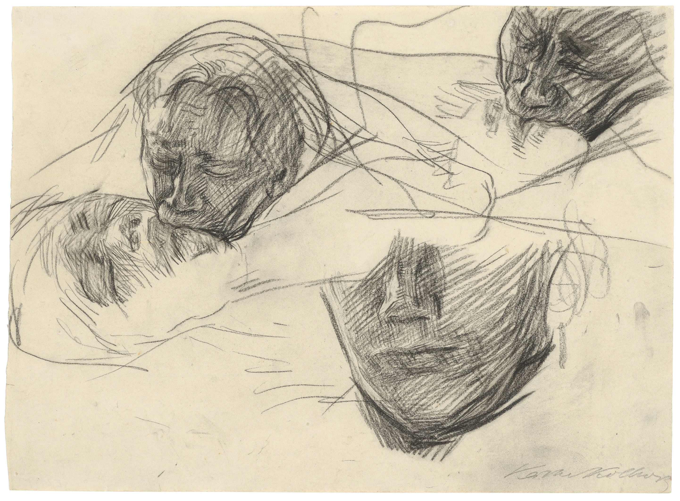 Käthe Kollwitz, Mother and dead Son, 1903, black crayon on laid paper, 300 x 407 mm, NT 247, Kollwitz Museum Köln, Inv. Nr. 70200/13002.