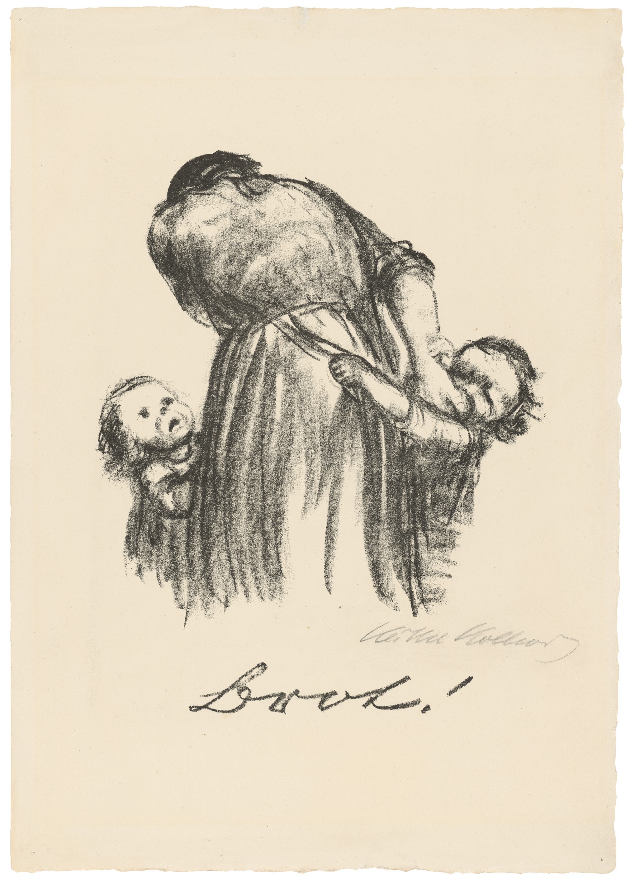 Käthe Kollwitz, Bread!, final version, 1924, crayon lithograph (transfer), 352 x 285 mm, Kn 208 III, Kollwitz Museum Köln, Inv. Nr. 70300/85042.
