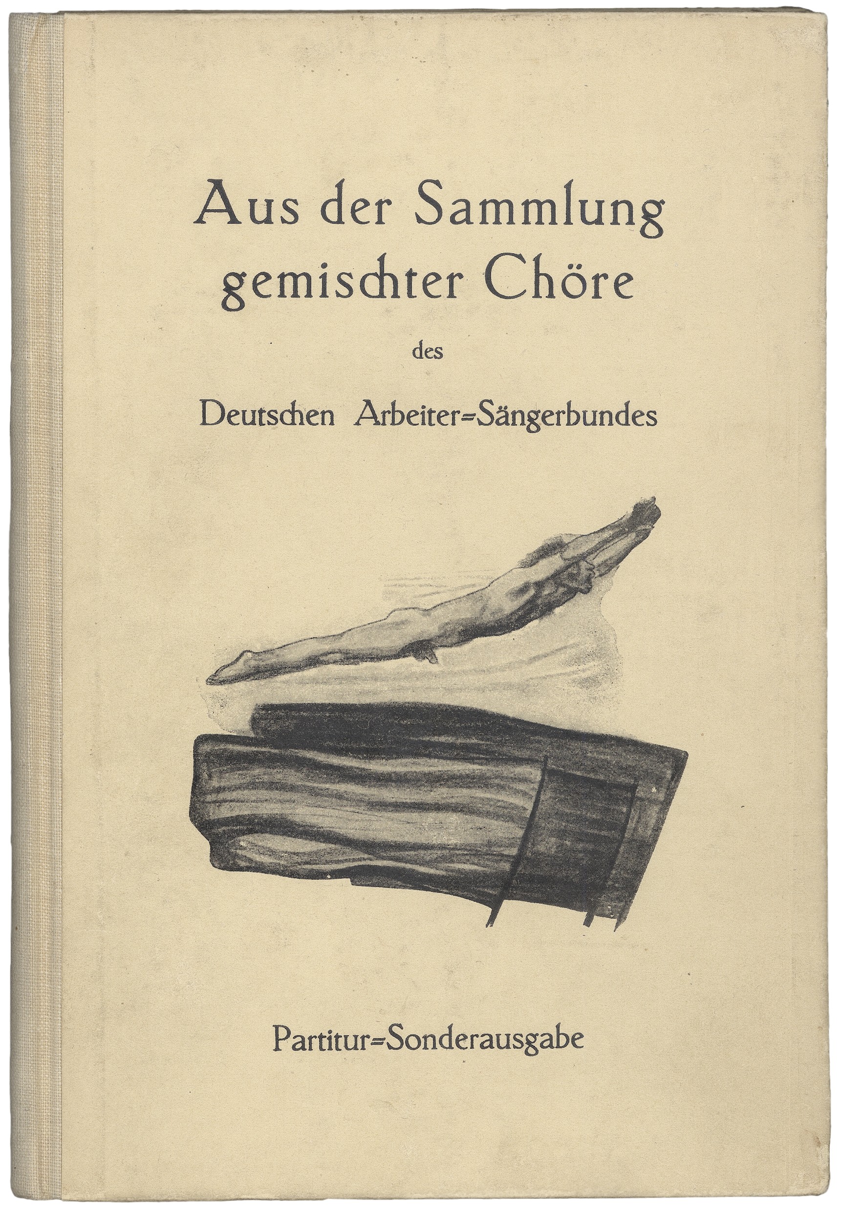 Cover illustration of the brochure From the Collection of Mixed Choirs of the German Workers’ Singers’ Federation, edited by Alfred Guttmann, 1926, Kollwitz Museum Cologne, Library, Reproduction: Kollwitz Museum Cologne