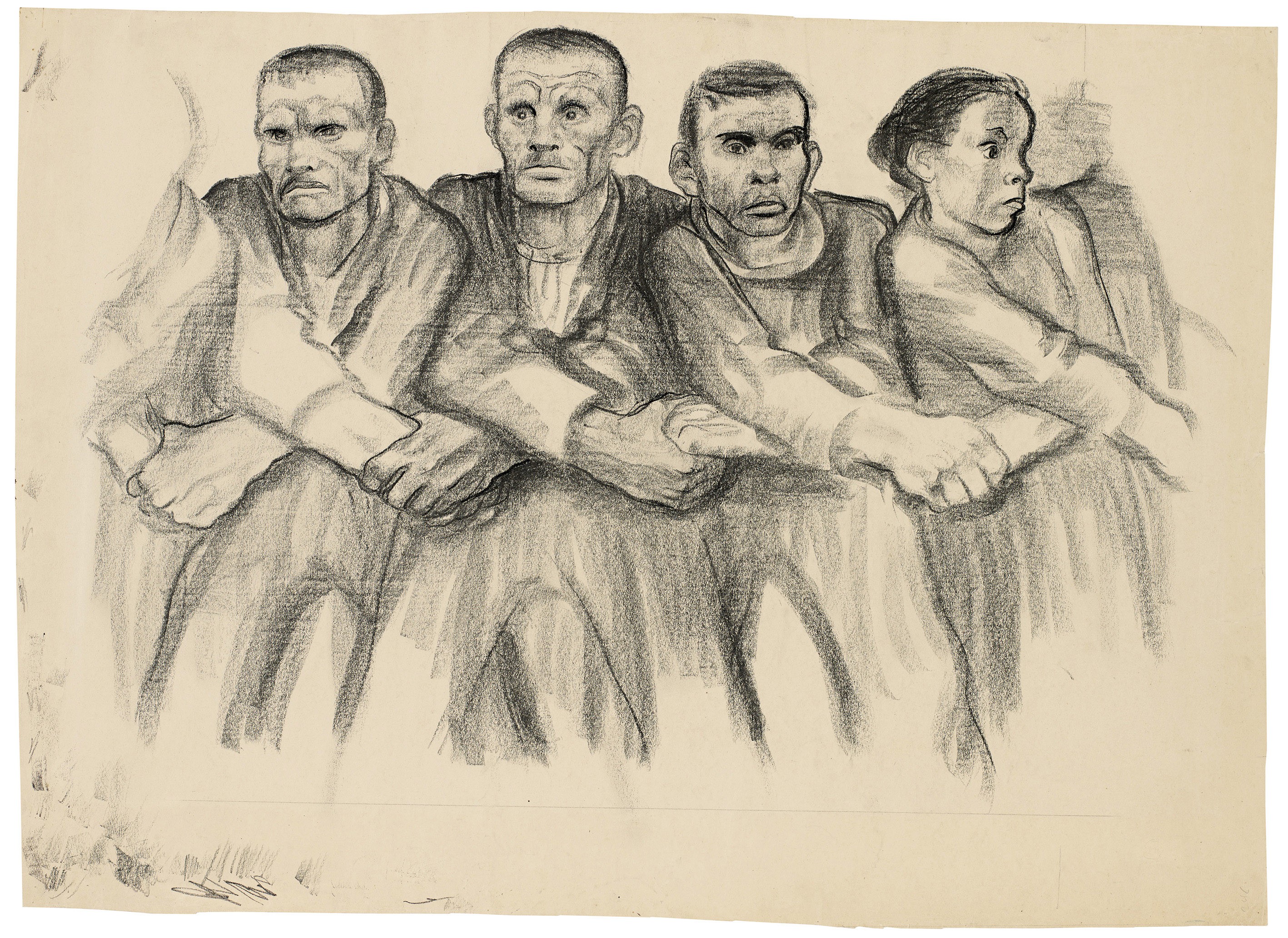 Käthe Kollwitz, Solidarity, 1931/32, lithographic crayon, 635 x 877 mm, NT 1229, Kollwitz Museum Köln, Inv. Nr. 70200/84023.