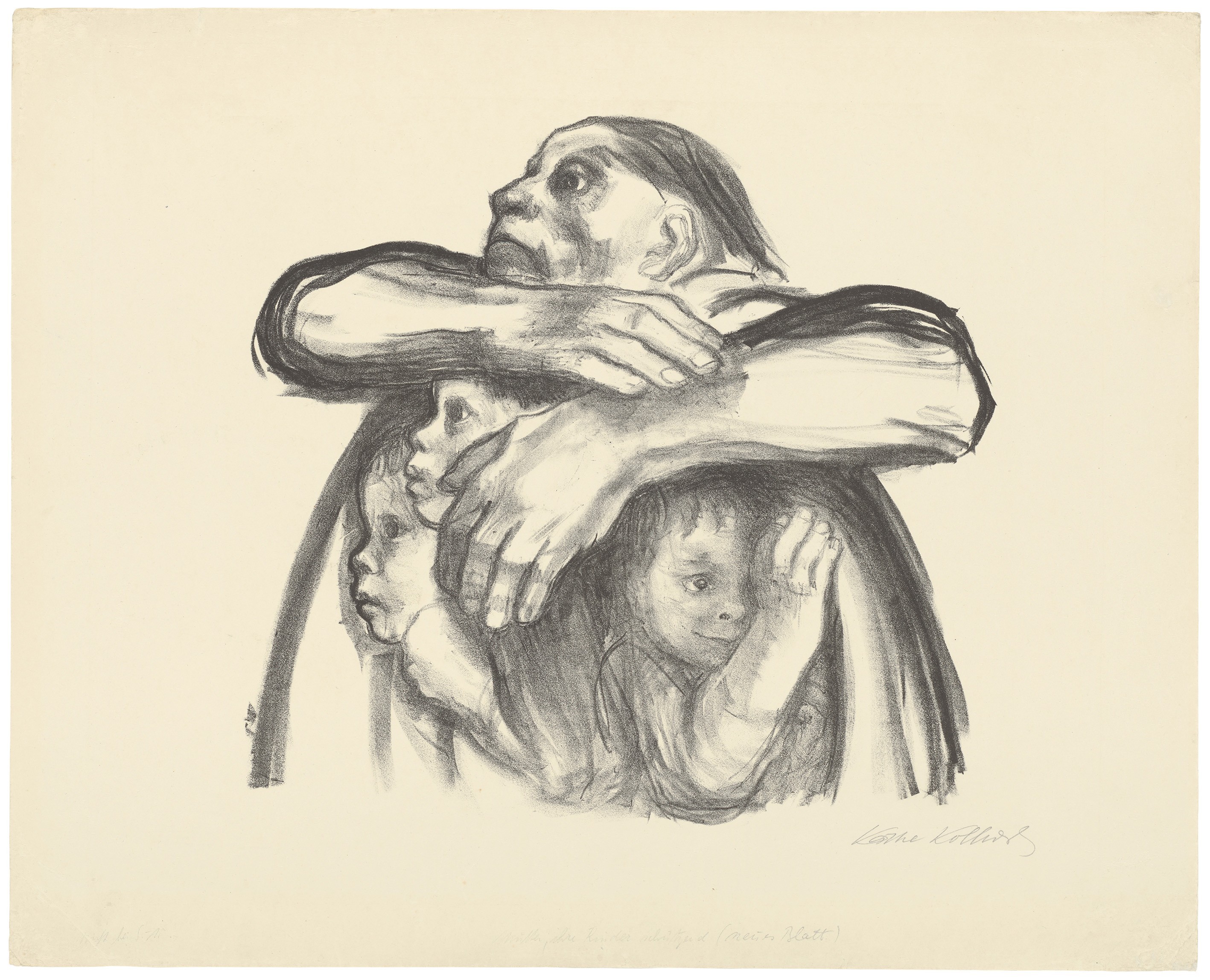 Käthe Kollwitz, »Seed for sowing should not be milled«, 1941, crayon lithograph (transfer), 370 x 395 mm, Kn 274, Kollwitz Museum Köln, Inv. Nr. 70300/87024.