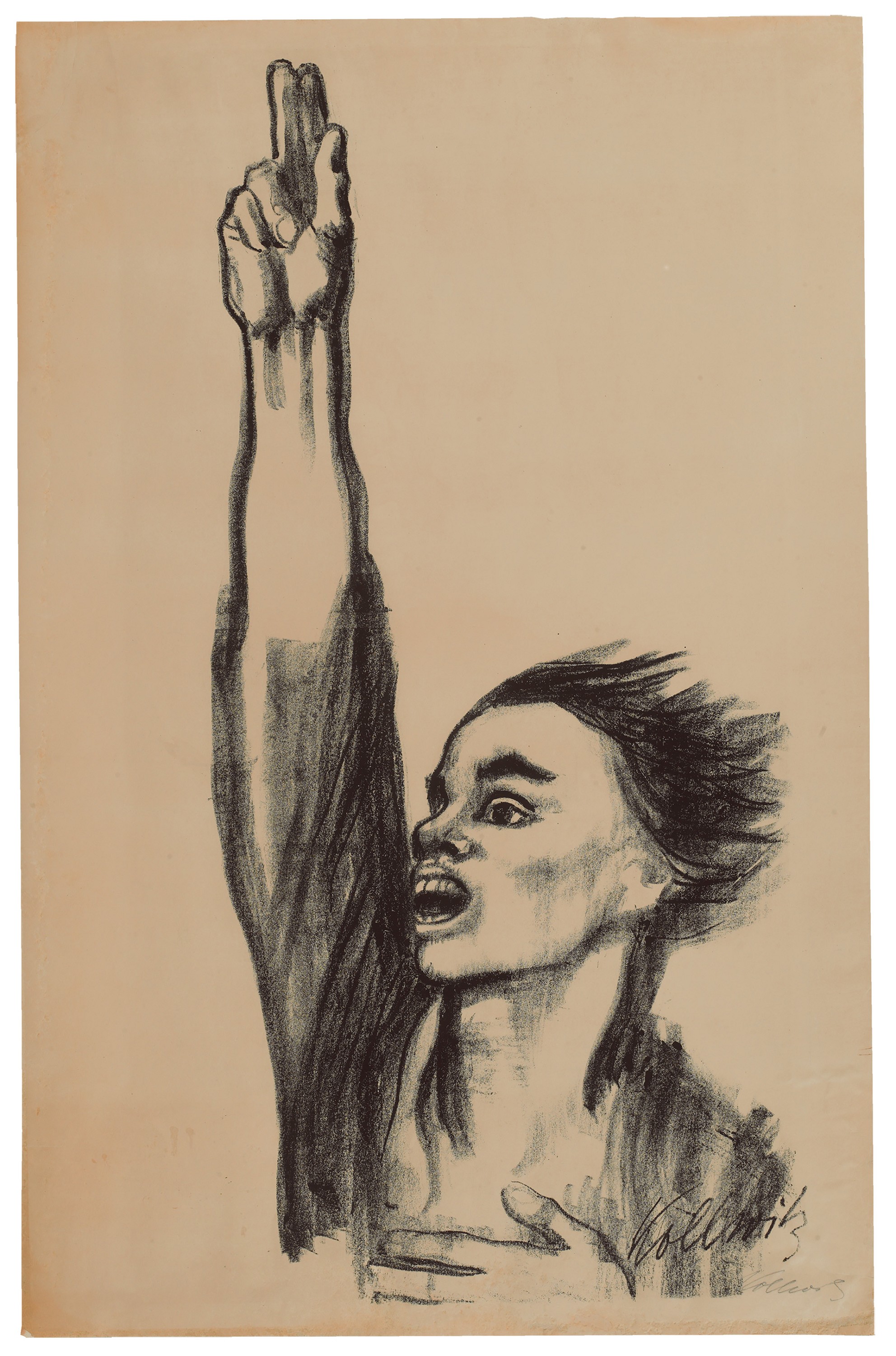 Käthe Kollwitz, »Never Again War«, 1924, chalk and brush lithograph, before the lettering but with lithographed signature, 940 x 435 mm, Kn 205 II b, Kollwitz Museum Köln, Inv. Nr. 70300/97004. 