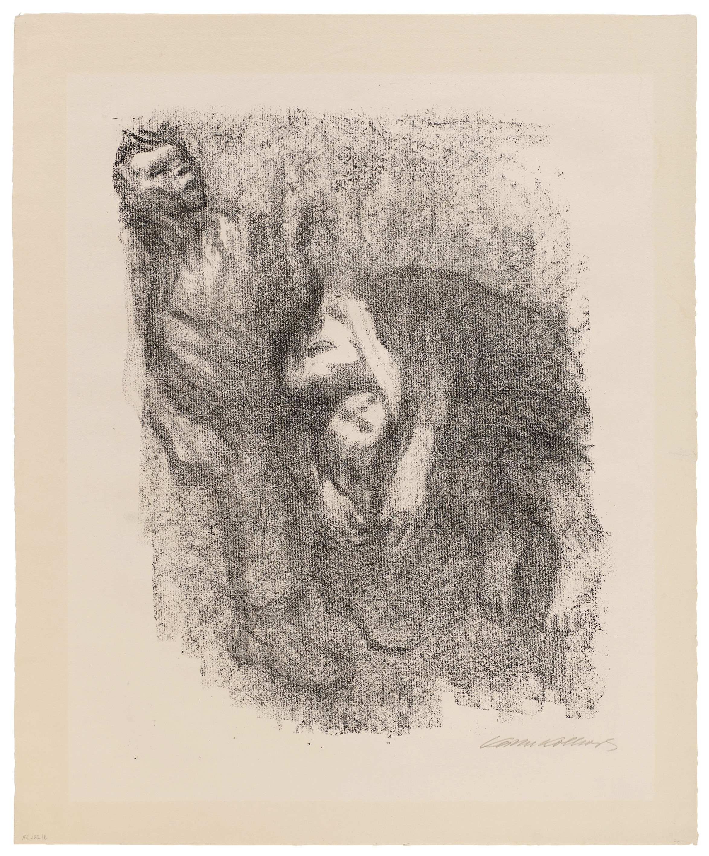 Käthe Kollwitz, Death in the Water, sheet 7 of the series »Death«, 1934, crayon lithograph, 485 x 384 mm, Kn 268 b, Kollwitz Museum Köln, Inv. Nr. 70300/02050. 