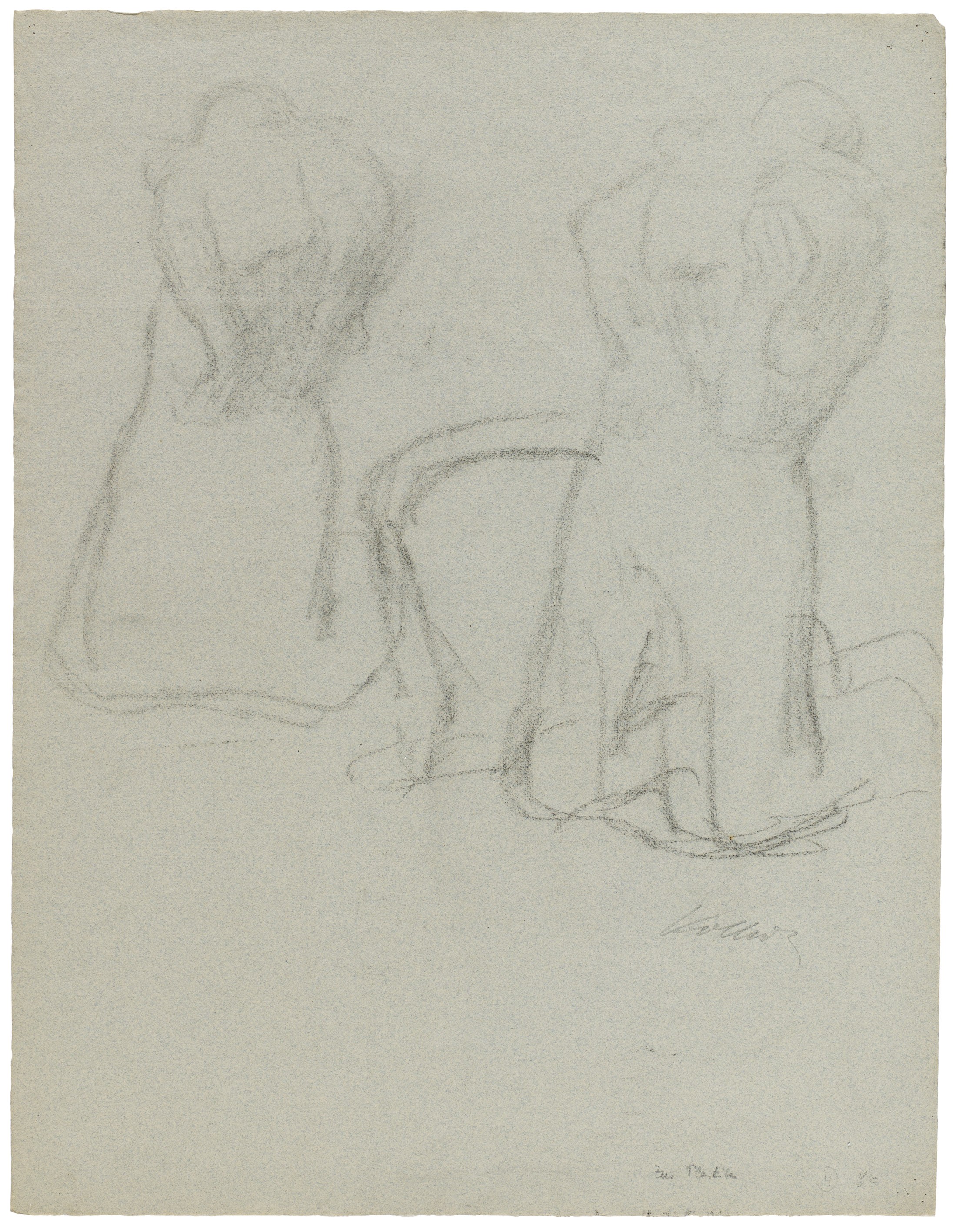 Käthe Kollwitz, Woman with Child over her Shoulder, c. 1915– 19, charcoal on Ingres paper, 620 x 480 mm, NT 725, Kollwitz Museum Köln, Inv. Nr. 70200/02016.