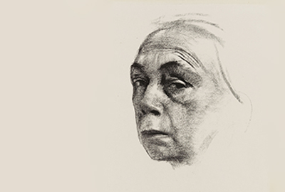 Käthe Kollwitz, Selbstbildnis, 1924, Kreidelithographie (Umdruck), Kn 209 b, Käthe Kollwitz Museum Köln