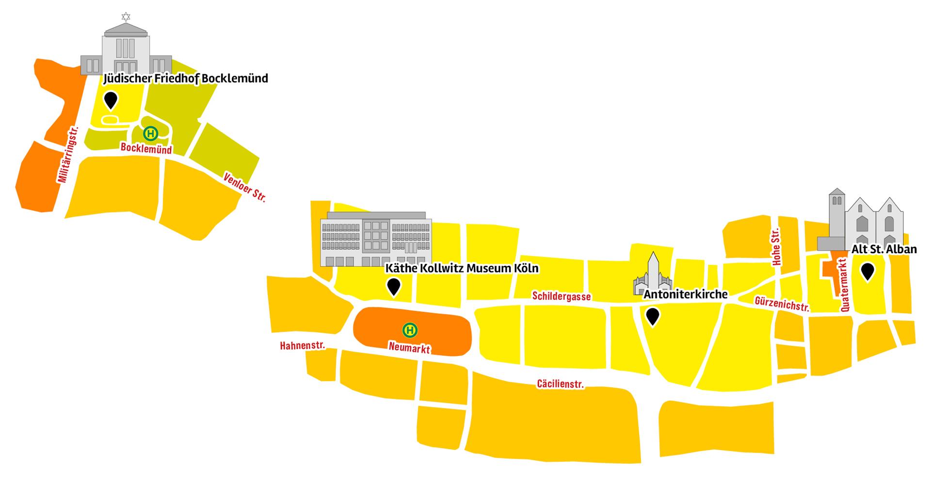 Käthe Kollwitz in Köln - Stadtplan bei Google Maps