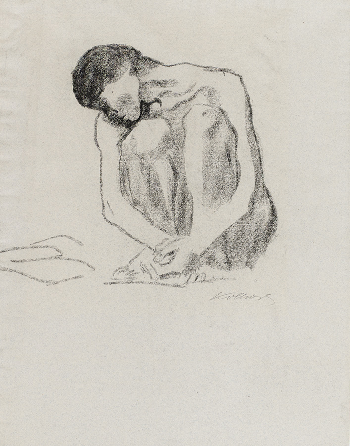 Käthe Kollwitz, Weiblicher Akt, um 1904-06, Kohle, NT 318, Kölner Kollwitz Sammlung © Käthe Kollwitz Museum Köln