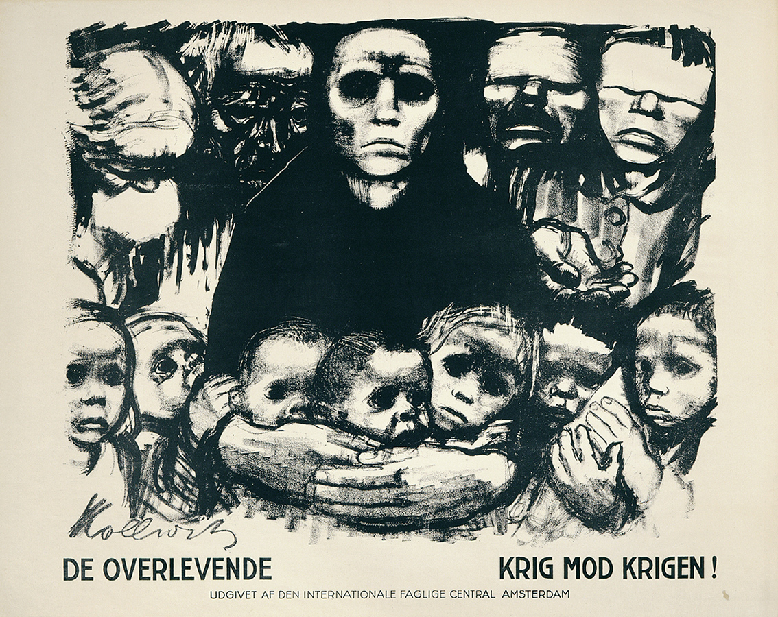 Käthe Kollwitz, Die Überlebenden, 1923, Kreide- und Pinsellithographie sowie Schabnadel (Umdruck), Kn 197 II b 2, Kölner Kollwitz Sammlung © Käthe Kollwitz Museum Köln 