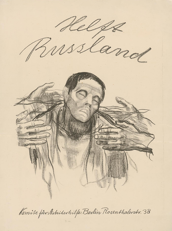Käthe Kollwitz, Aidez la Russie, 1921, lithographie au crayon (report), Kn 170 A I, collection Kollwitz de Cologne © Käthe Kollwitz Museum Köln