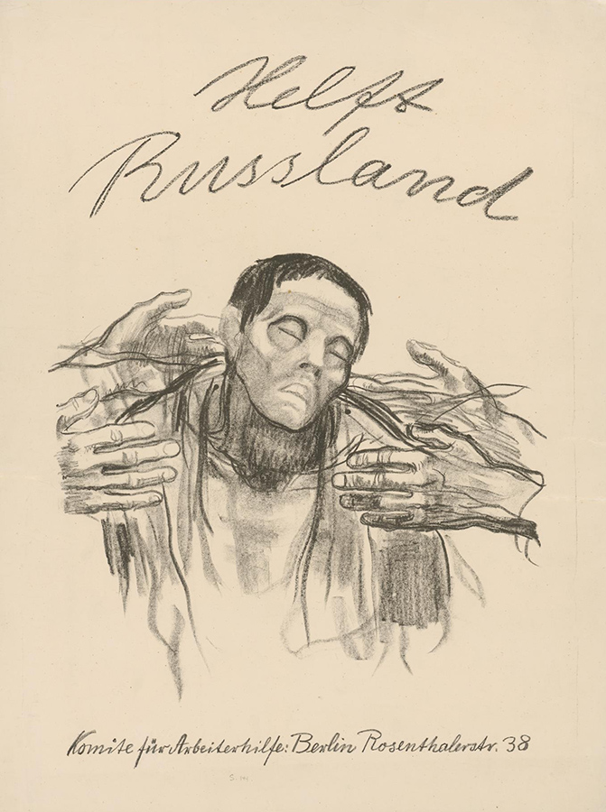 Käthe Kollwitz, Helft Russland, 1921, Kreidelithographie (Umdruck), Kn 170 A I, Kölner Kollwitz Sammlung © Käthe Kollwitz Museum Köln 