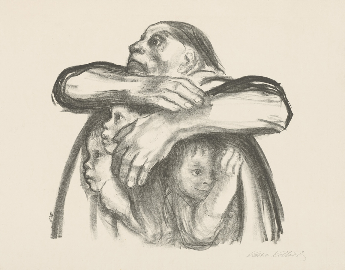 Käthe Kollwitz, Saatfrüchte sollen nicht vermahlen werden, 1941, Kreidelithographie (Umdruck), Kn 274, Kölner Kollwitz Sammlung © Käthe Kollwitz Museum Köln