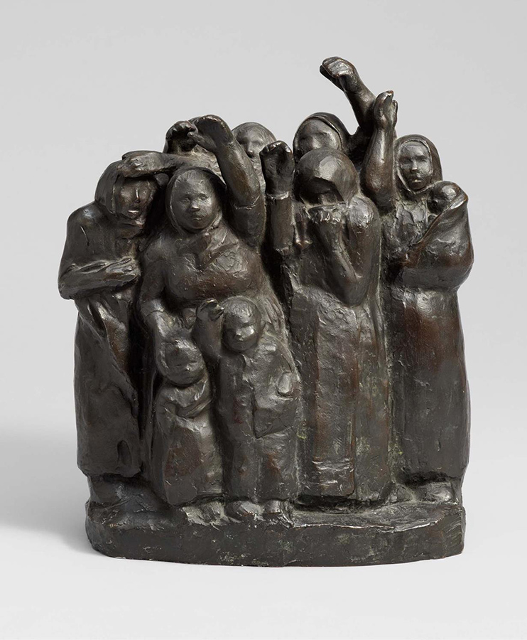 Käthe Kollwitz, Abschiedwinkende Soldatenfrauen II, Bronze, 1937-38, S 32, Kölner Kollwitz Sammlung © Käthe Kollwitz Museum Köln