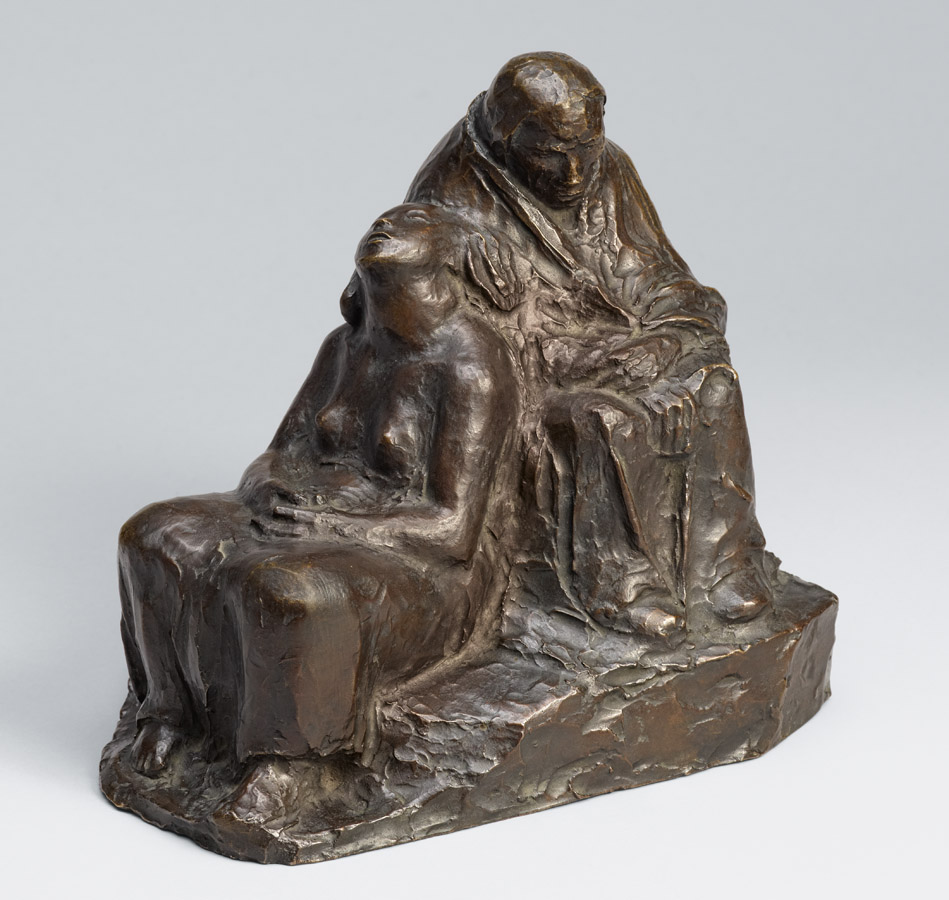 Käthe Kollwitz, Zwei wartende Soldatenfrauen, Bronze, Herbst 1941–Sommer 1943, S 43, Kölner Kollwitz Sammlung © Käthe Kollwitz Museum Köln