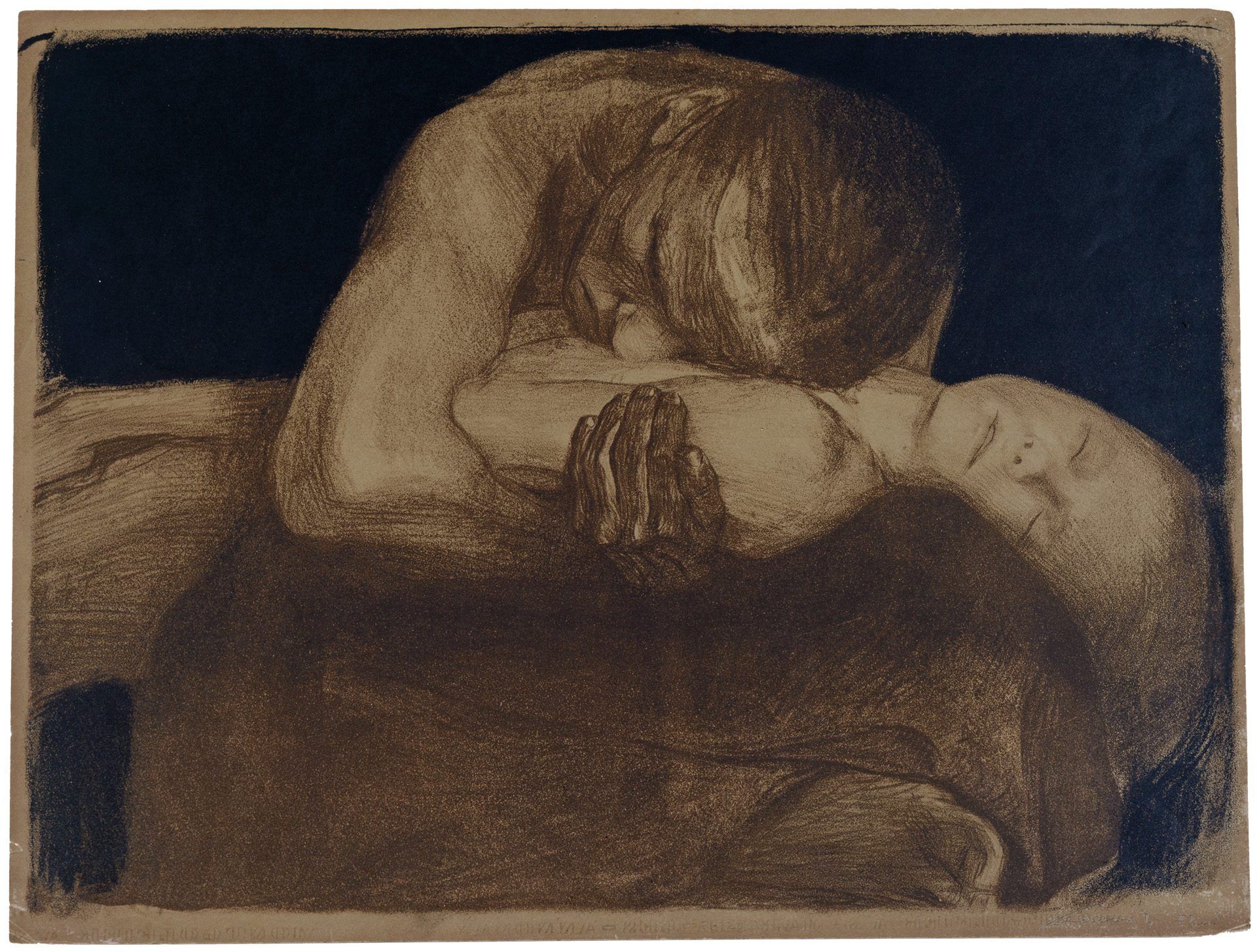 Käthe Kollwitz, Pietà, lithographie en couleur, 1903, Kn 77, Collection Kollwitz de Cologne © Käthe Kollwitz Museum Köln