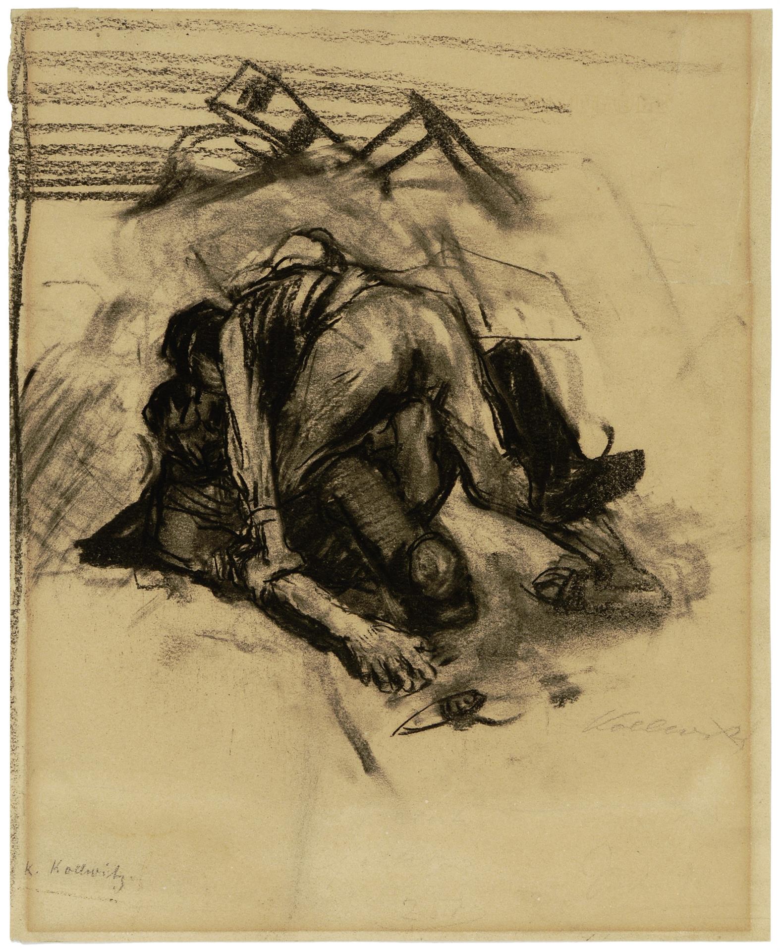 Käthe Kollwitz, Étude pour »Scène de Germinal«, 1892/93, fusain, NT (82a), Collection Kollwitz de Cologne © Käthe Kollwitz Museum Köln