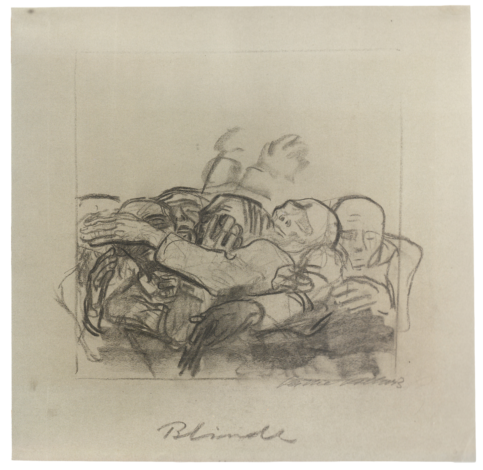 Käthe Kollwitz, Blind People, 1922/1923, charcoal, NT 973, Cologne Kollwitz Collection © Käthe Kollwitz Museum Köln