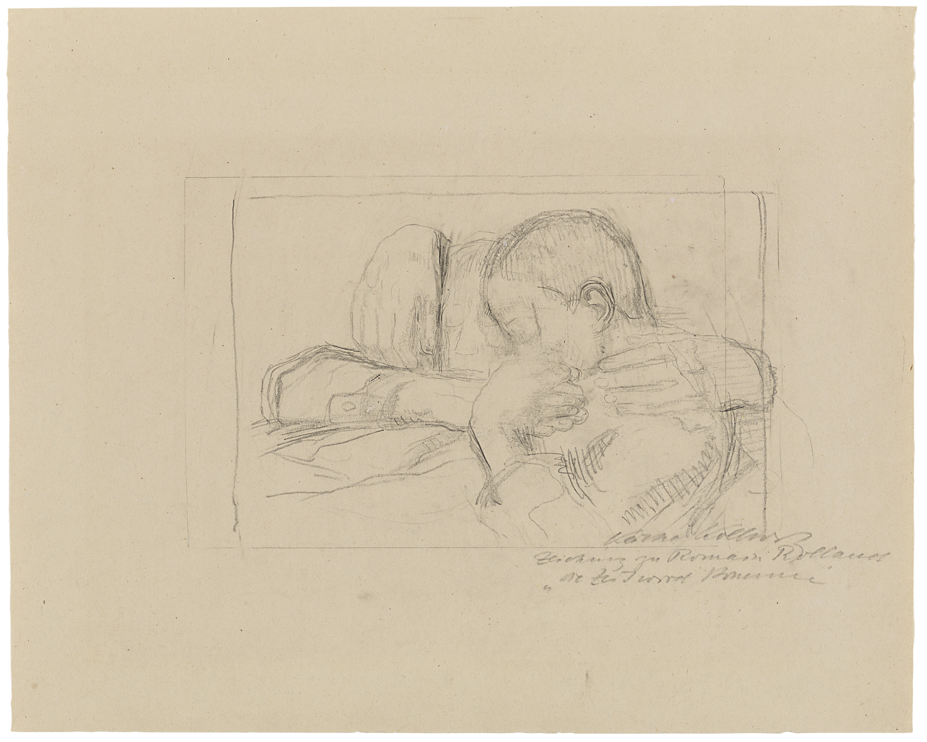 Käthe Kollwitz, Étude pour Le Temps viendra, 1919, mine de plomb, NT (830a), Collection Kollwitz de Cologne © Käthe Kollwitz Museum Köln