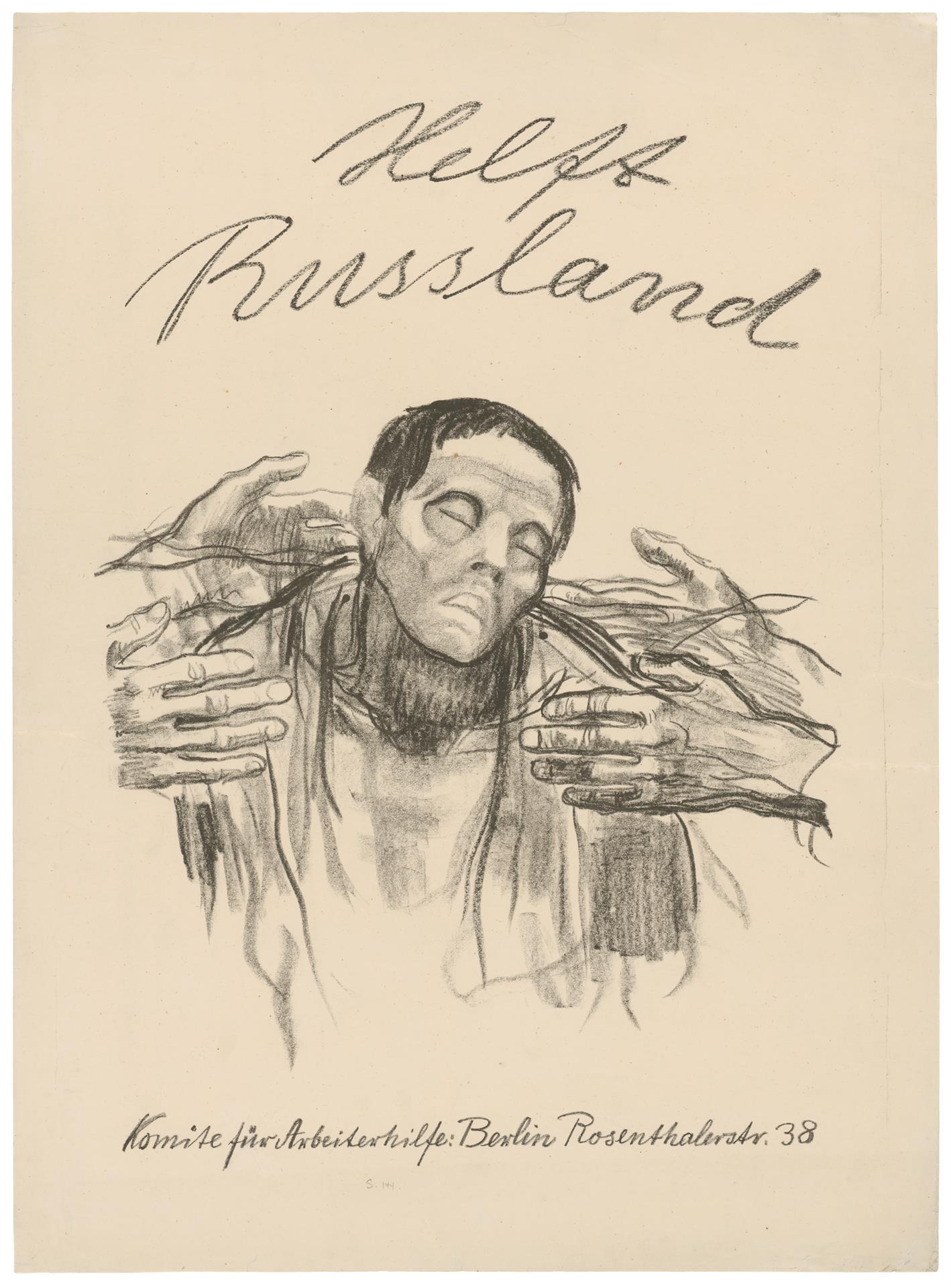 Käthe Kollwitz, Poster »Help Russia«, 1921, crayon lithograph (transfer), Kn 170 A I, Cologne Kollwitz Collection © Käthe Kollwitz Museum Köln
