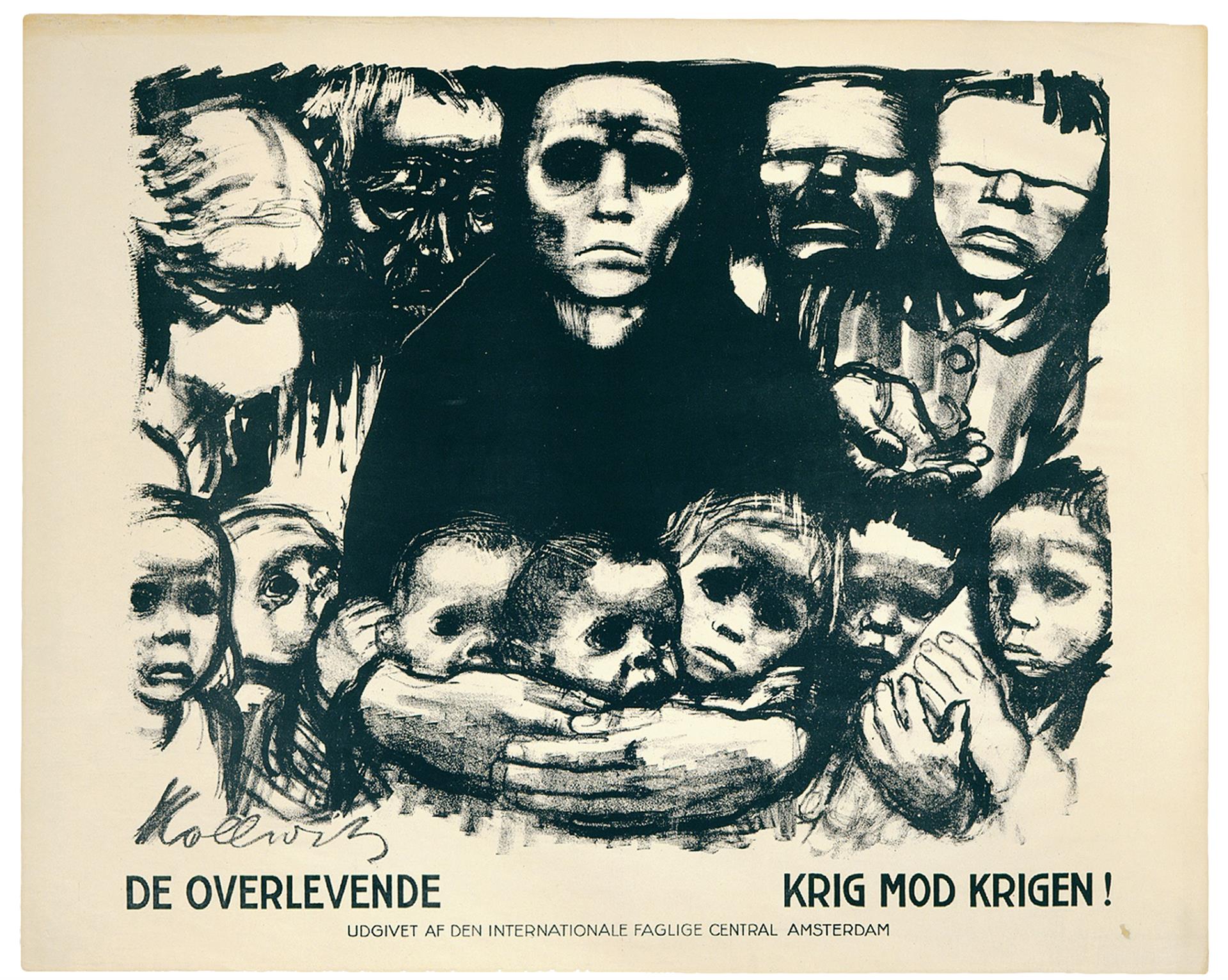 Käthe Kollwitz, affiche »Les Survivants«, avant août 1923, lithographie au crayon et au pinceau et grattoir (report), Kn 197 II b, Collection Kollwitz de Cologne © Käthe Kollwitz Museum Köln