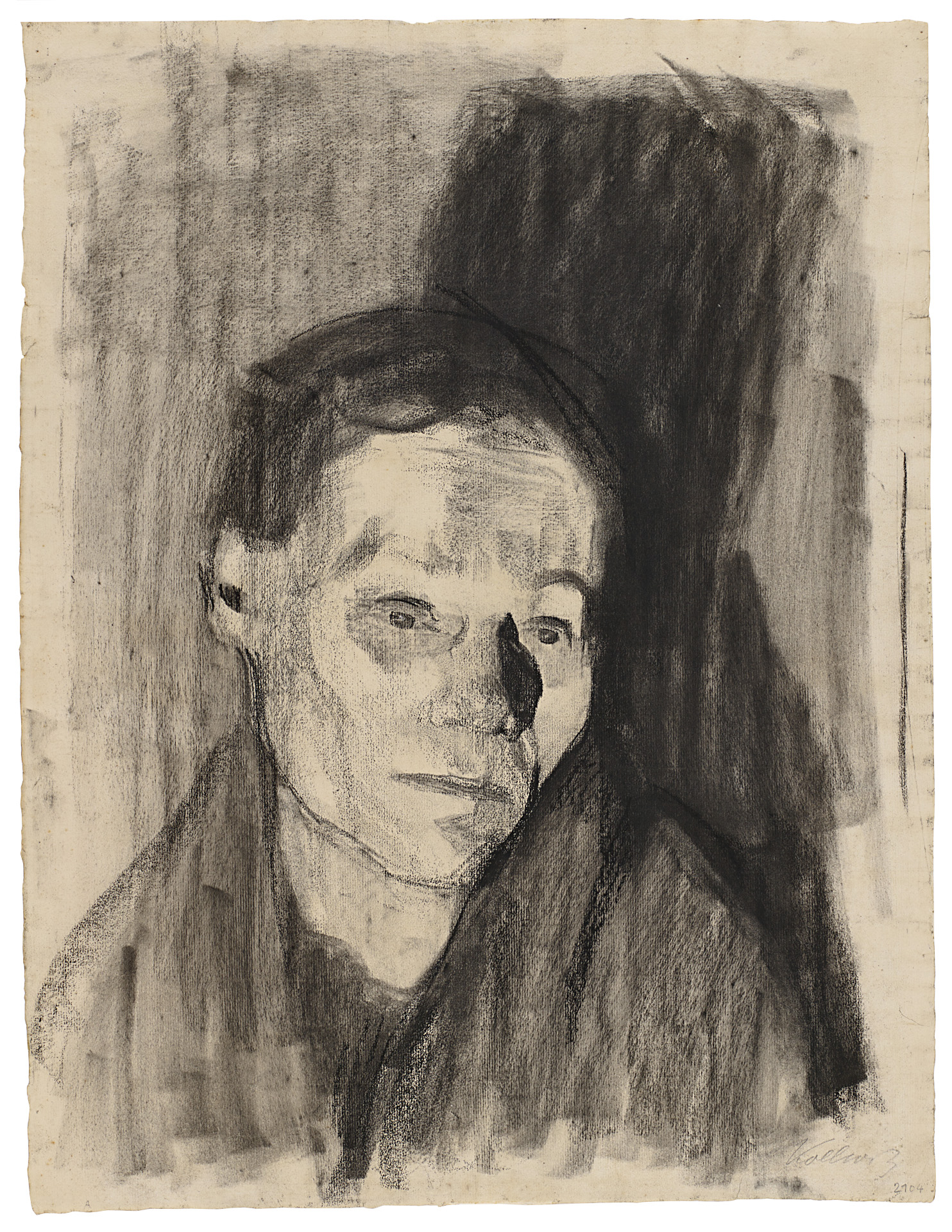 Käthe Kollwitz, Arbeiterfrau, 1906, Kohle auf Ingres-Bütten, NT 406