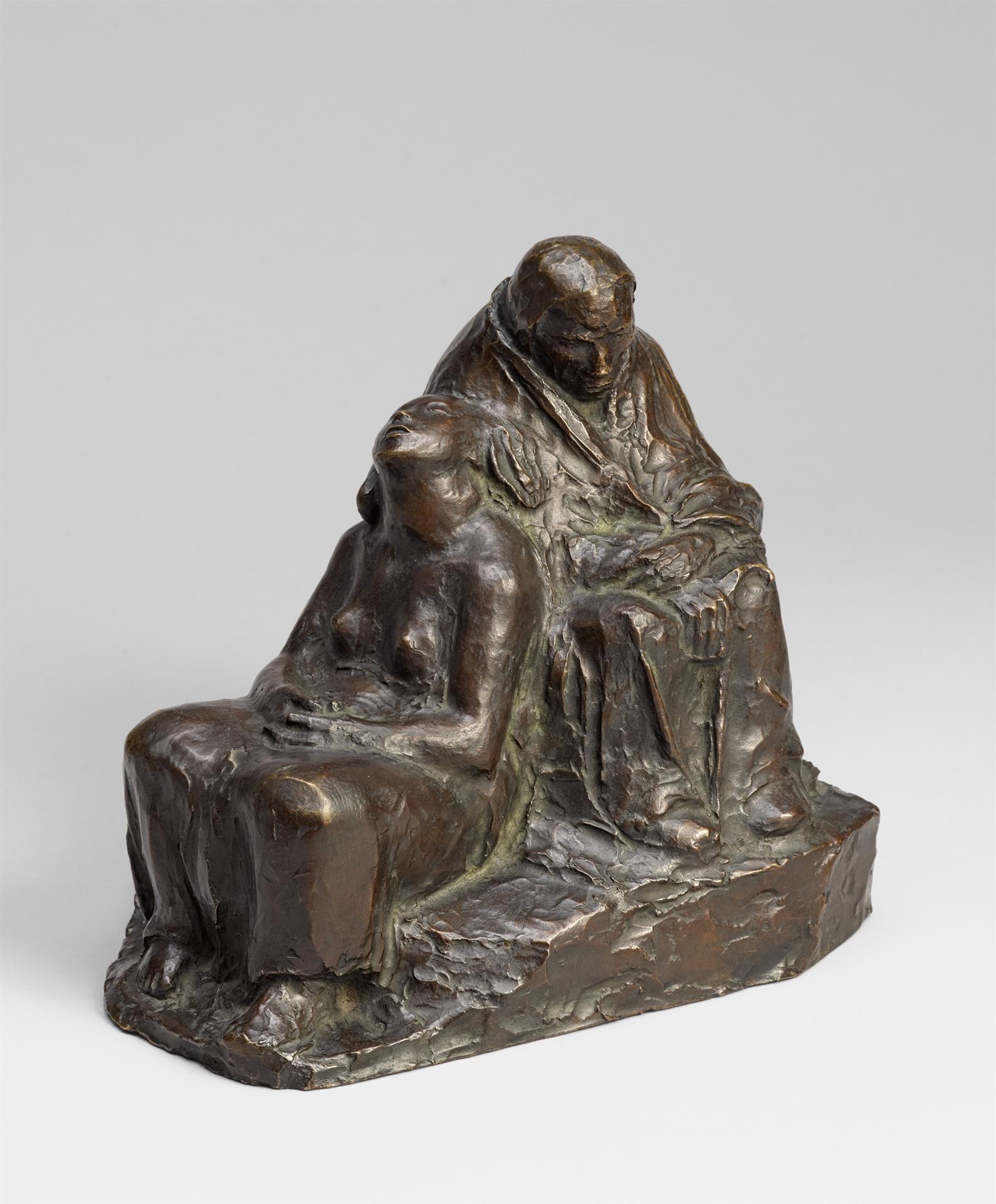 Käthe Kollwitz, Zwei wartende Soldatenfrauen, 1941-43, Bronze, Seeler 43 I.B.1.