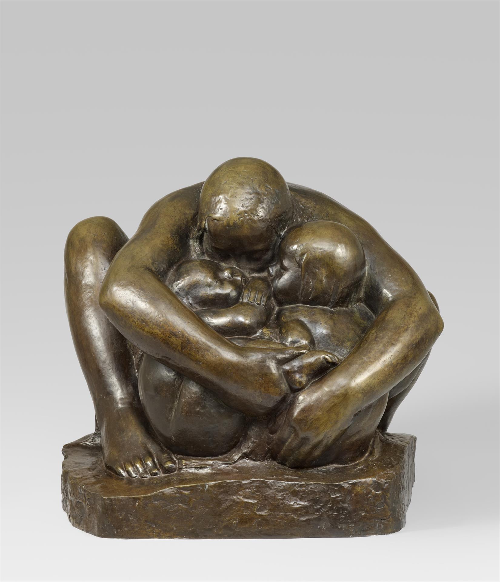 Käthe Kollwitz, Mutter mit zwei Kindern, 1932-36, Bronze, Seeler 29 I.B.6.