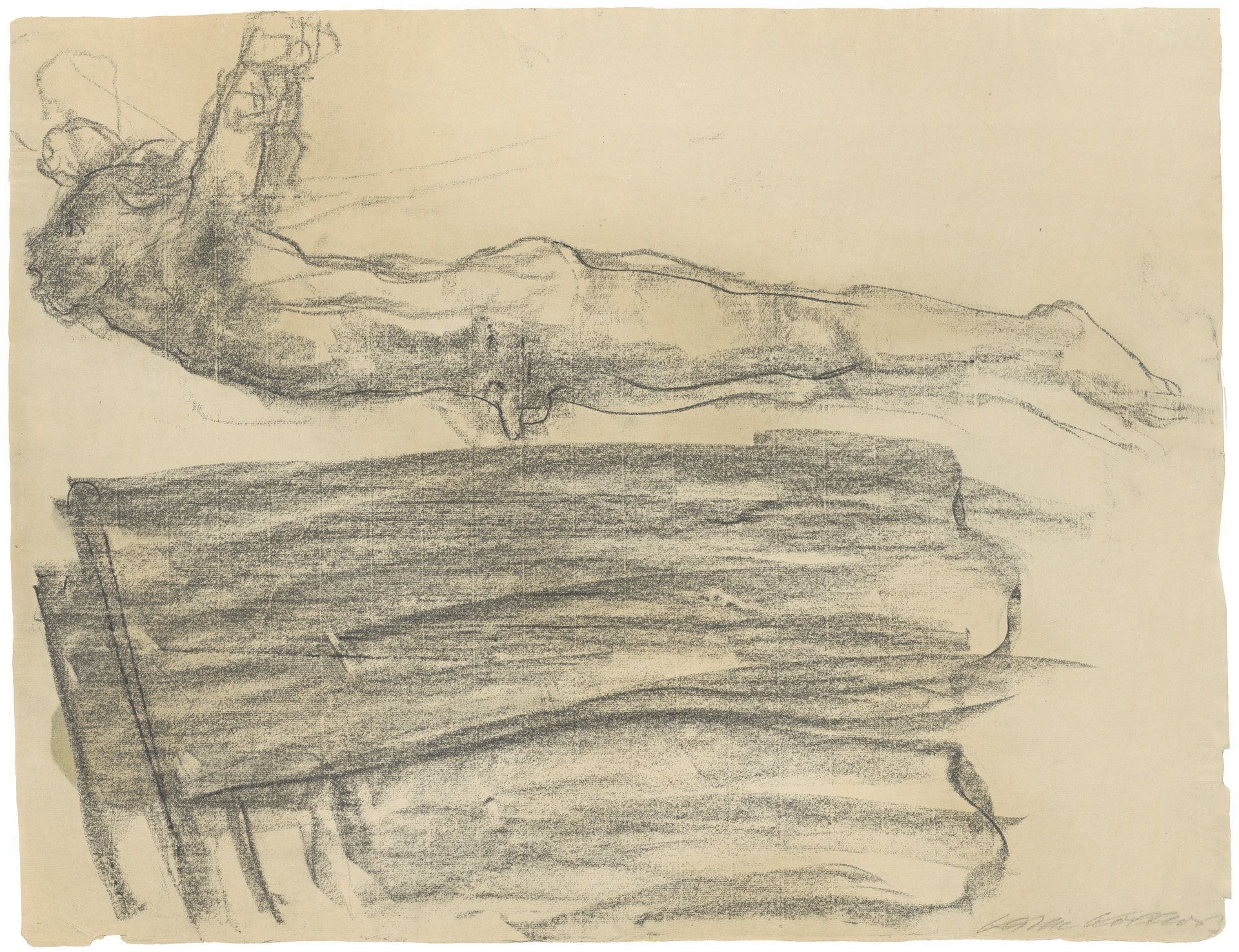 Käthe Kollwitz, Drapeaux, 1925, fusain, NT 1090, Collection Kollwitz de Cologne © Käthe Kollwitz Museum Köln