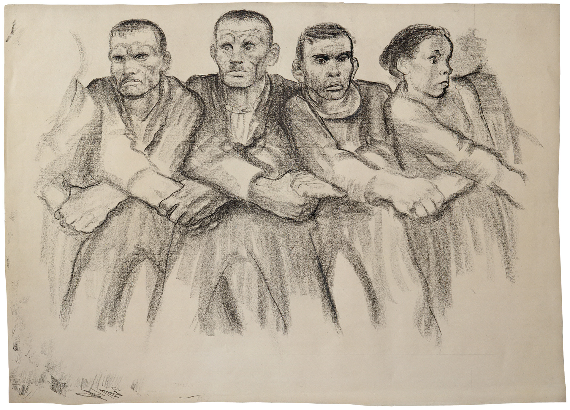 Käthe Kollwitz, Solidarity, 1931-1932, lithographic crayon, NT 1229, Cologne Kollwitz Collection © Käthe Kollwitz Museum Köln