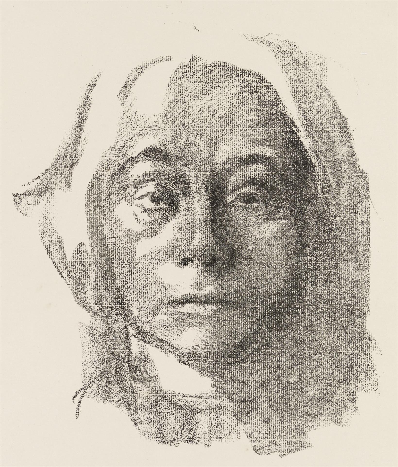 Käthe Kollwitz, Selbstbildnis, 1915, Kreidelithographie (Umdruck), Kn 134 c