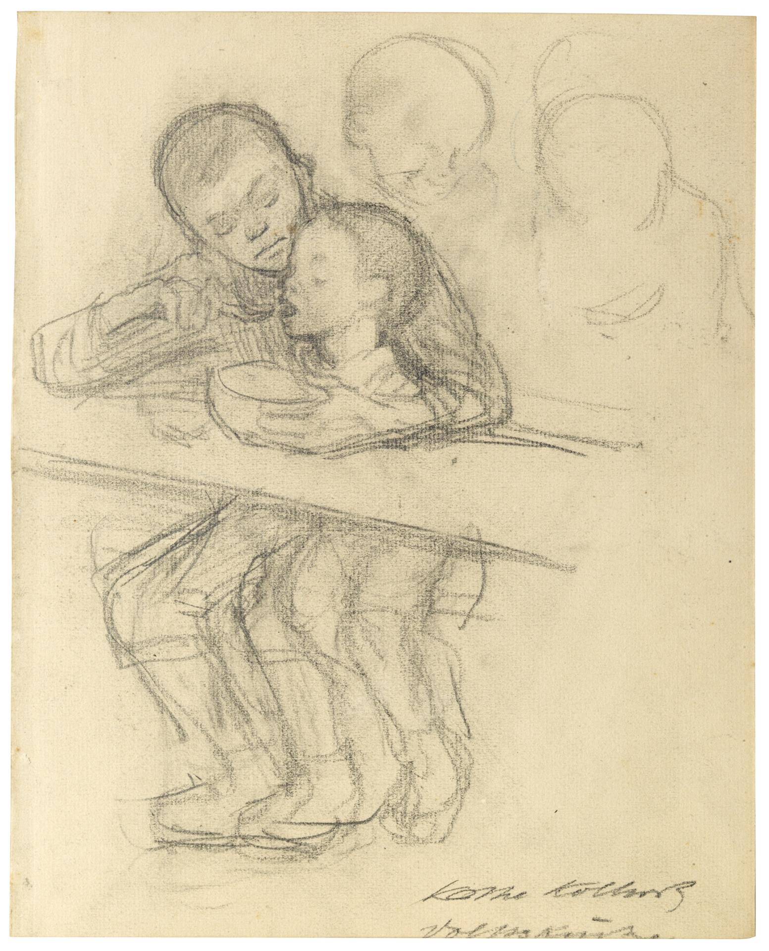 Käthe Kollwitz, Communal Kitchen, 1926-1928, black chalk and yellowish Ingres paper, NT (994a), Cologne Kollwitz Collection © Käthe Kollwitz Museum Köln